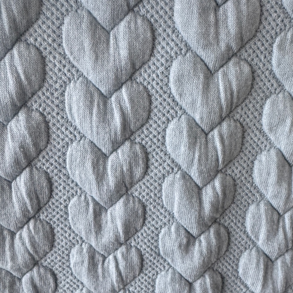 New Crewcuts from J. Crew Blue Heart Pattern Quarter Zip-Up Sweater - Picture 9 of 9